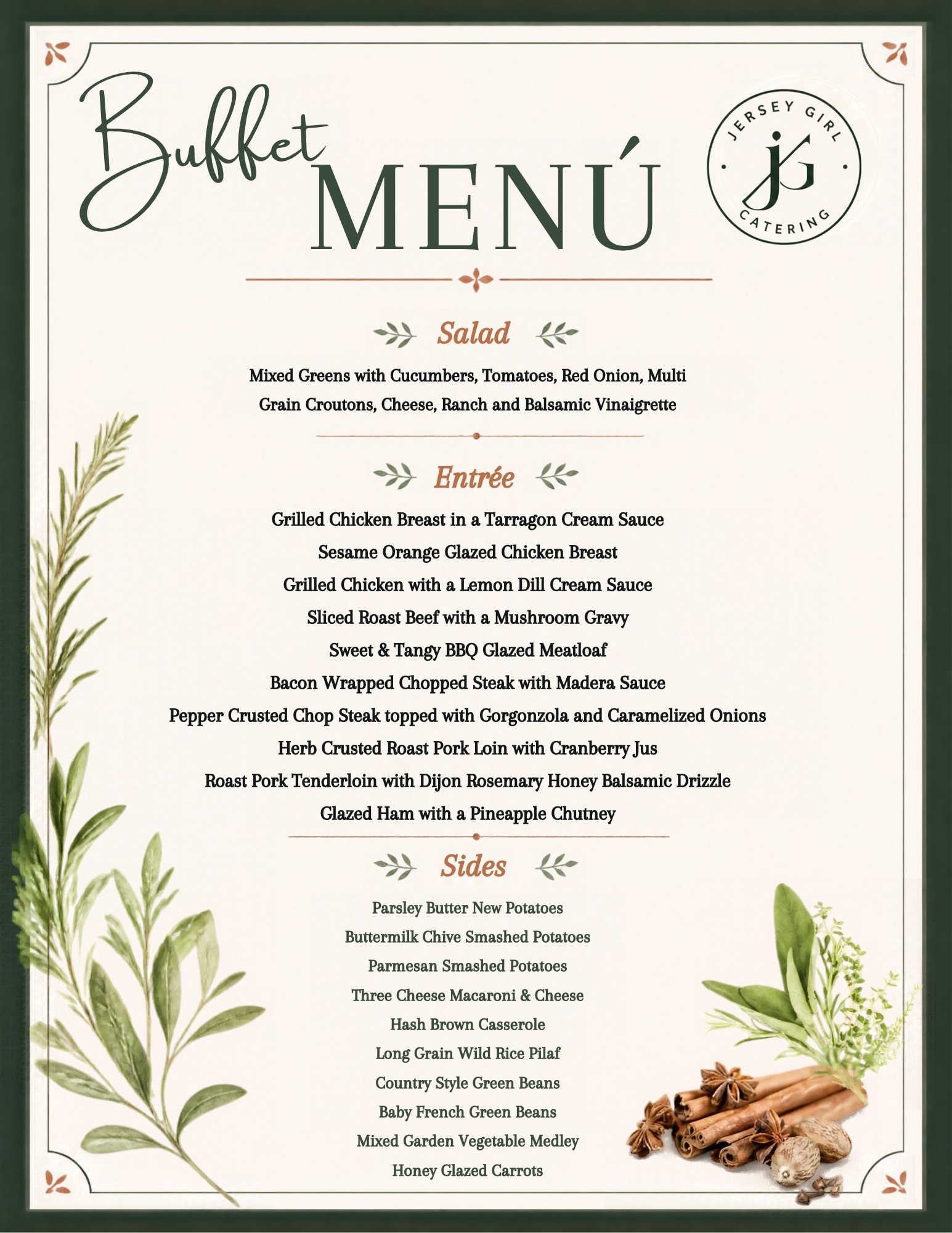 Catering event spread